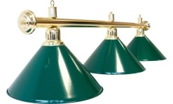 Lampa bilardowa Evergreen, zielona, 3 klosze, Ø 35 cm, 112 cm