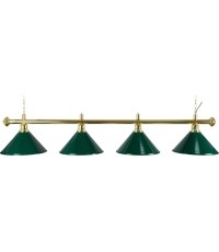 Lampa bilardowa Evergreen, zielona, 4 klosze, Ø 35 cm, 180 cm