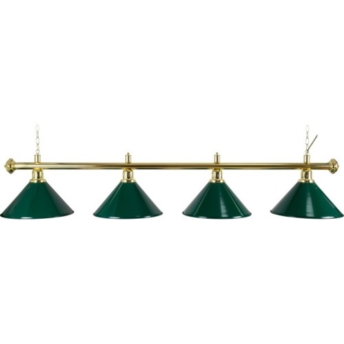 Lampa bilardowa Evergreen, zielona, 4 klosze, Ø 35 cm, 180 cm