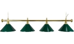 Lampa bilardowa Evergreen, zielona, 4 klosze, Ø 35 cm, 180 cm
