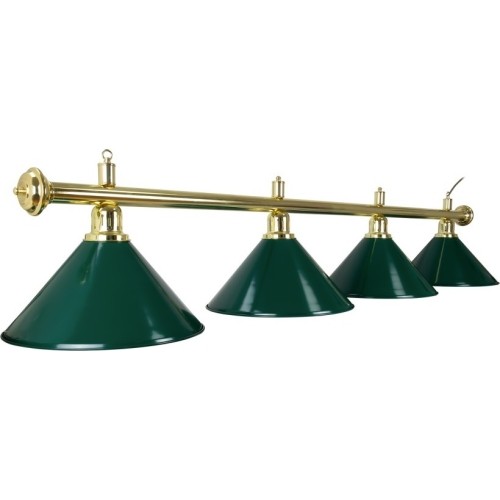 Lampa bilardowa Evergreen, zielona, 4 klosze, Ø 35 cm, 180 cm