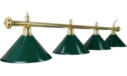 Lampa bilardowa Evergreen, zielona, 4 klosze, Ø 35 cm, 180 cm