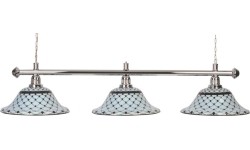 Lampa bilardowa Memory, biało-czarna, 3 klosze, Ø 44 cm, 156 cm
