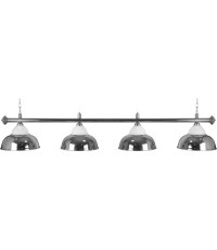 Lampa bilardowa Crown, srebrna, 4 klosze, Ø 38 cm, 181 cm