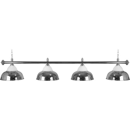 Lampa bilardowa Crown, srebrna, 4 klosze, Ø 38 cm, 181 cm