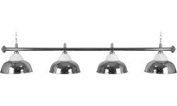 Lampa bilardowa Crown, srebrna, 4 klosze, Ø 38 cm, 181 cm