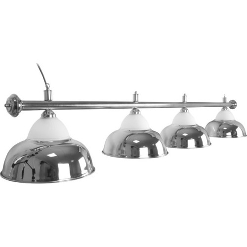 Lampa bilardowa Crown, srebrna, 4 klosze, Ø 38 cm, 181 cm