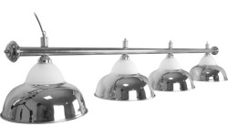 Lampa bilardowa Crown, srebrna, 4 klosze, Ø 38 cm, 181 cm