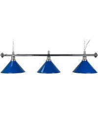 Lampa bilardowa Blue Light, 3 klosze, niebieska, Ø 35 cm, 150 cm