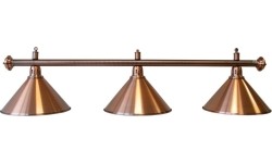 Lampa bilardowa Elegance, brąz, 3 klosze, Ø 35 cm, 150 cm
