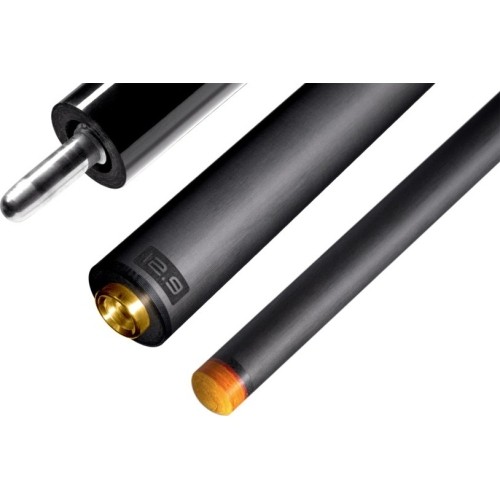 Górna część kija bilardowego Predator Revo 12,9 mm, Uni-Loc, czarna płytka Vault