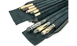 Miękkie etui na kij bilardowy, eleganckie, czarne, 3/5, 83 cm