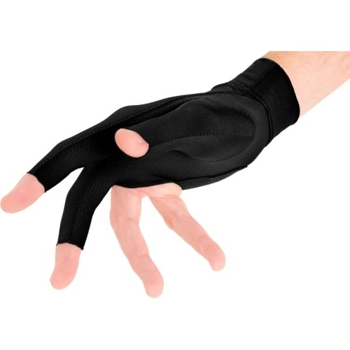Billiard Glove, Predator Second Skin, 3-Finger, black-yellow, to wear on right hand, XXS