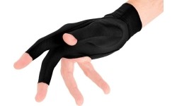 Billiard Glove, Predator Second Skin, 3-Finger, black-yellow, to wear on right hand, XXS