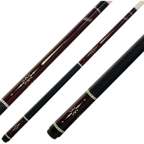 Billiard Cue, Pool, Cuetec Warrior, Burgundy, 3/8x14