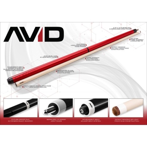 Cue Shaft, Pool, Cuetec AVID, 3/8x14, 21.3mm Joint, 12.75mm