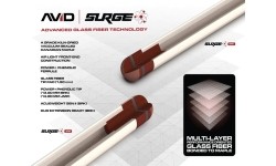 Kij bilardowy Cuetec Avid Surge Jump, złoty, 3/8x14