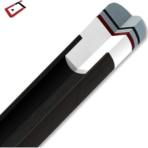 Billiard Cue, Pool, Cuetec Cynergy CT-15K Carbon, Ruby-Red, 3/8x14, 11.8mm