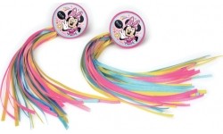 Frędzle na chwyty kierownicy MINNIE (para, różowe)