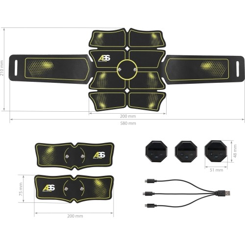 Elektrostymulator mięśni brzucha HMS ABS Master Pro Super