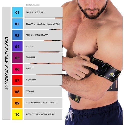 Elektrostymulator mięśni brzucha HMS ABS Master Pro Super