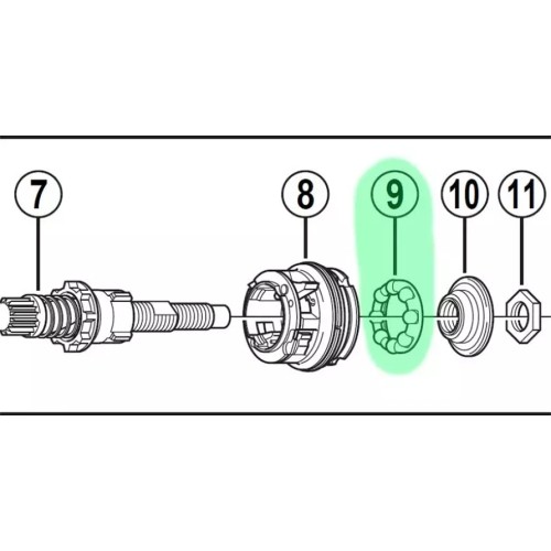 Łożysko piasty Shimano Nexus SG-3C40 // 7/32" x 8, 5.6 mm