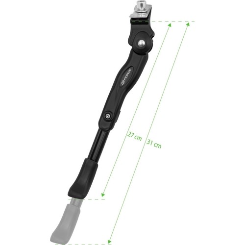Nóżka rowerowa FORCE 22-29", montaż centralny, regulowana (aluminiowa, czarna)