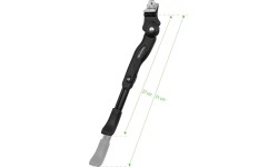 Nóżka rowerowa FORCE 22-29", montaż centralny, regulowana (aluminiowa, czarna)