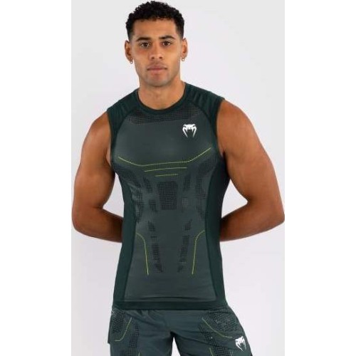 Venum Technical 3.0 Sleeveless Rashguard - Forest Green