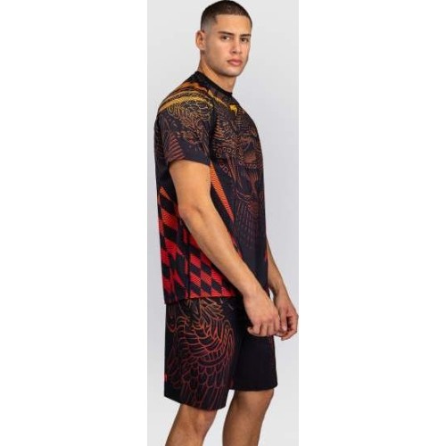 Venum Quetzal Fury Dry-Tech T-Shirt - Black/Fury Red/ Tangerine