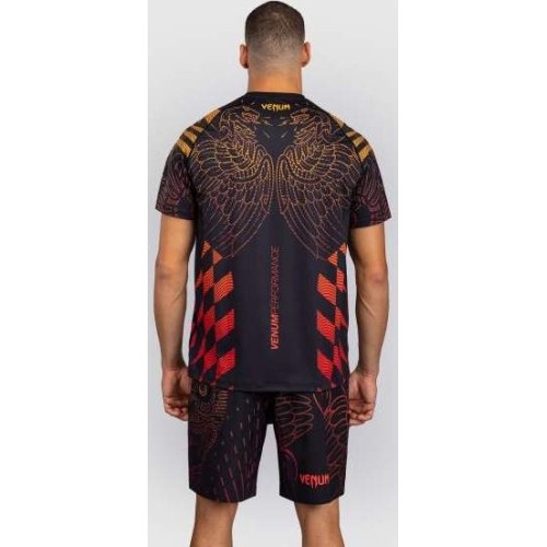 Venum Quetzal Fury Dry-Tech T-Shirt - Black/Fury Red/ Tangerine