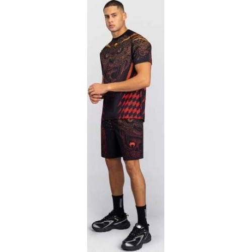 Venum Quetzal Fury Dry-Tech T-Shirt - Black/Fury Red/ Tangerine