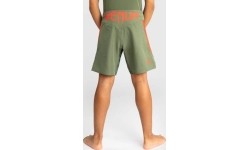 Venum Light Kids Fightshorts - Army Green/Orange