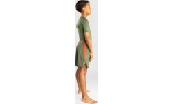 Venum Light Kids Fightshorts - Army Green/Orange