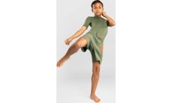 Venum Light Kids Fightshorts - Army Green/Orange