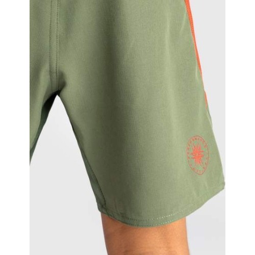 Venum Light Kids Fightshorts - Army Green/Orange