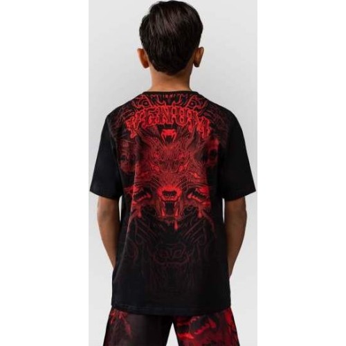 Venum Wolf Atak Kids T-Shirt - Black/Red