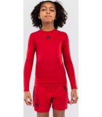 Venum Contender Kids Rashguards Long Sleeves - Cherry Red