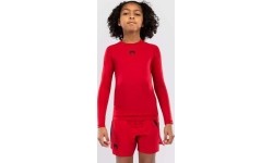 Venum Contender Kids Rashguards Long Sleeves - Cherry Red