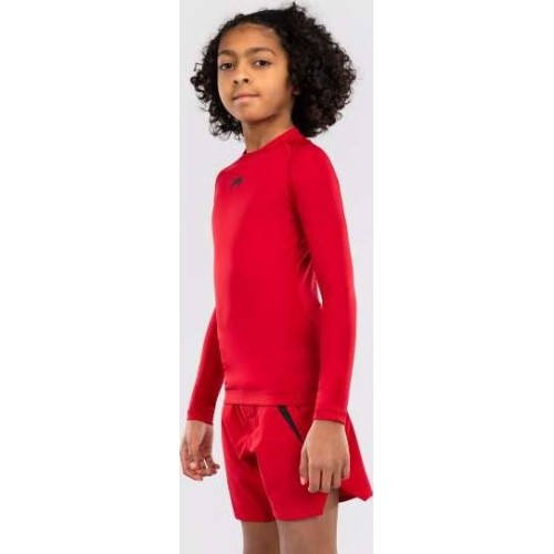 Venum Contender Kids Rashguards Long Sleeves - Cherry Red