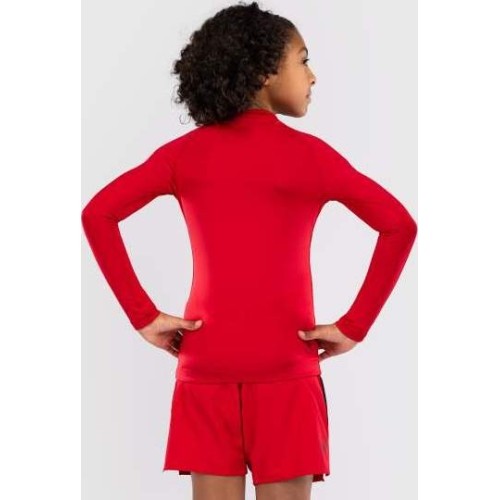Venum Contender Kids Rashguards Long Sleeves - Cherry Red