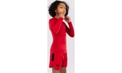 Venum Contender Kids Rashguards Long Sleeves - Cherry Red