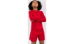 Venum Contender Kids Rashguards Long Sleeves - Cherry Red