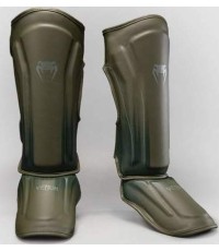 Venum Stealth Shin Guards - Khaki/Dark Green