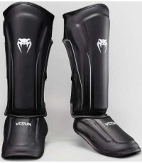 Venum Stealth Shin Guards - Black/White