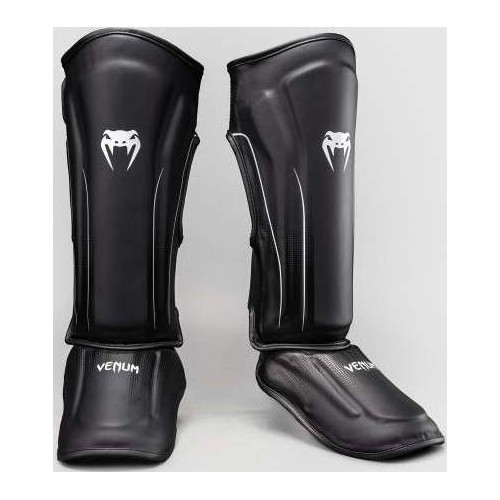 Venum Stealth Shin Guards - Black/White