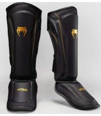 Venum Streamline Shin Guards - Black/Gold