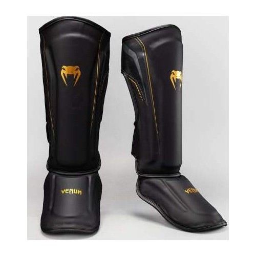 Venum Streamline Shin Guards - Black/Gold