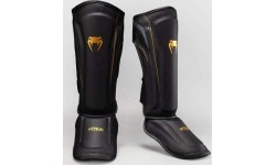 Venum Streamline Shin Guards - Black/Gold