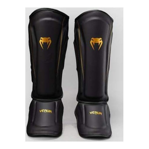 Venum Streamline Shin Guards - Black/Gold